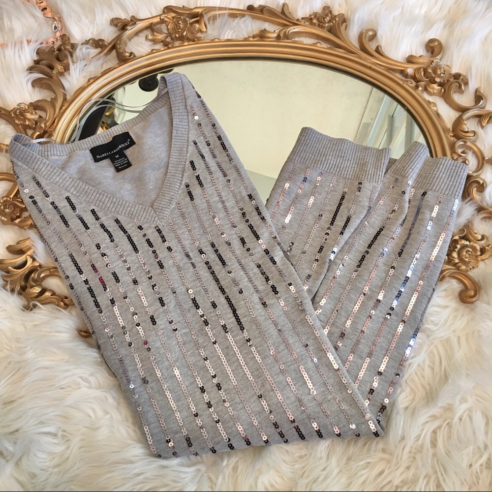 Isabella Rodriguez Sequined Sweater Dress